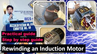 Step by step guide How to Rewind an Electric Motor Induction Motor [upl. by Questa668]