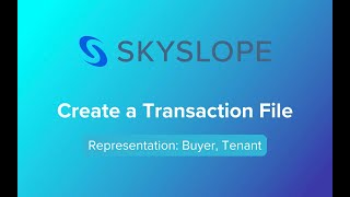 Create an UnderContract Transaction in SkySlope [upl. by Llertnek714]