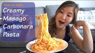 How to Make Creamy Masago Carbonara Pasta [upl. by Edee]