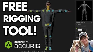 Amazing FREE AUTOMATIC Rigging Tool  ActorCore accuRIG [upl. by Plank]