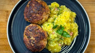 Mein absolutes lieblings Frikadellen Rezept  Mit selbstgemachtem Kartoffelsalat [upl. by Airekat550]