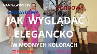 JAK WYGLĄDAĆ ELEGANCKO I MODNIE W KOLORACH 7 KOLORÓW I WIELE ZESTAWÓWootd elegance trend coat [upl. by Spillar]