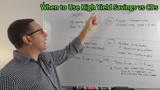 CDs vs High Yield Savings Accounts When and How to Use Them [upl. by Tloh]