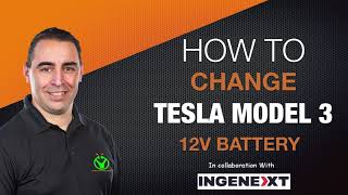 How to change Tesla Model 3 12V battery [upl. by Ilime]