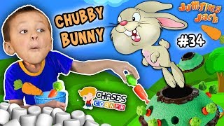 Chases Corner Chubby Bunny Challenge Game Jumping Jack 34  DOH MUCH FUN [upl. by Neisa91]