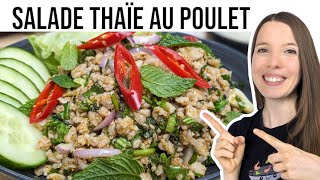 Cuisine Thai Larb au Poulet Recette Facile et Rapide HOP DANS LE WOK [upl. by Egwin]