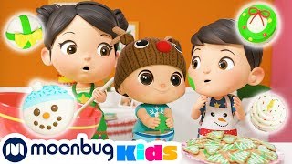 Plätzchen backen mit der Familie  Kinderlieder  Lellobee  Moonbug Kids Deutsch [upl. by Smart]