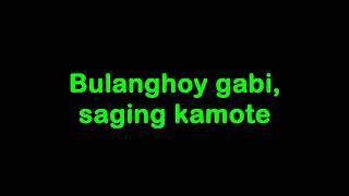 Bulanghoy gabi saging kamote karaoke  D Double B [upl. by Gombosi728]