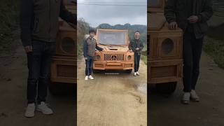 लकड़ी की luxury car 🤯❤️mini wood toywoodworking art skillwood hand shorts short shortfeed [upl. by Olivette419]