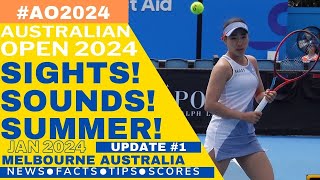 ⁴ᴷ ao2024 SIGHTS sounds SUMMER TENNIS Nao Hibino JPN  WTA Qualifying Singles FINAL [upl. by Yarehs598]