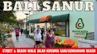 Bali Sanur Today 2024 Street amp Beach Walking Tour [upl. by Tarah]