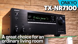 Onkyo TXNR7100 AV receiver review [upl. by Avivah835]