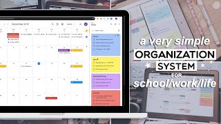 Simple organization system for schoolworklife  Google Keep amp Calendar [upl. by Alurta]