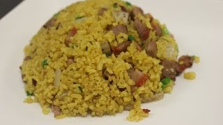 How to Make Yellow Fried Rice Pork Fried Rice [upl. by Kimmie]