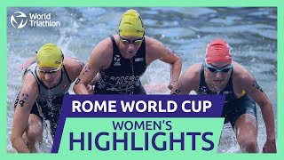 Race Highlights  2024 ROME WORLD TRIATHLON CUP  Women [upl. by Emse]