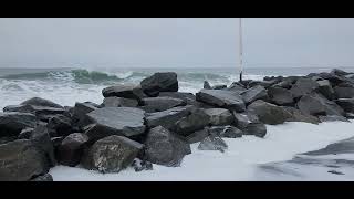 Waves at the Westport Jetty 122823 [upl. by Remo]