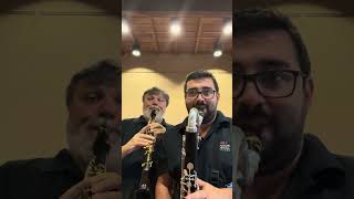 Choro duet excerpt Corrado Giuffredi clarinet Stefano Bergamini bass clarinet [upl. by Suhsoj]