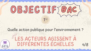 BAC Cours Environnement  Les acteurs agissent à différentes échelles [upl. by Nnaoj]