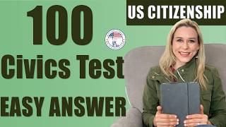 2024 100 Civics Questions and answers in RANDOM Order amp SIMPLEST ANSWERS [upl. by Ahsienroc]