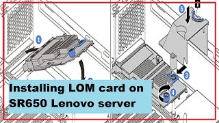 Installing LOM card on SR650 Lenovo server [upl. by Klina585]