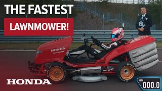 Fastest Lawnmower with Guinness World Records™ Honda Mean Mower reaches 100mph in 6285 Seconds [upl. by Anaitak]