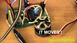 Driving gimbal BLDC at very slow speeds Arduino  L6234 [upl. by Ittocs226]