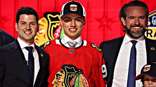 CHICAGO BLACKHAWKS DRAFT CONNOR BEDARD WITH THE 1ST PICK OF THE 2023 DRAFT [upl. by Ahcsas]