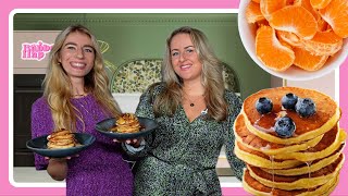 Fluffy vegan pancakes amp koolsalade met mandarijn  met Plantpedagoog  Babbelhap s02a02  KOOKSHOW [upl. by Birkner]