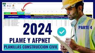 ✅Planillas de Construcción Civil con Boletas y ASIENTO CONTABLE  Carga Masiva PLAME y AFPNET 2024 [upl. by Elehcim]