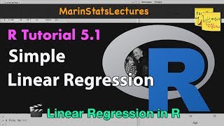 Simple Linear Regression in R  R Tutorial 51  MarinStatsLectures [upl. by Deeraf12]