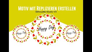 Mit Replizieren ein Motiv erstellen  Silhouette Software Tutorial [upl. by Merlina]