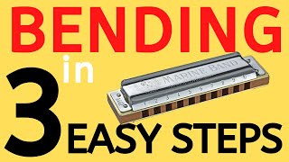 3 EASY Steps to Bending on Harmonica  Beginner Harmonica Lesson [upl. by Ariam647]