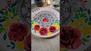 Mandala art with brush pens✨️🌹🏵🌱 thearty mandalaart trending artshorts mandala [upl. by Ahsinaj]