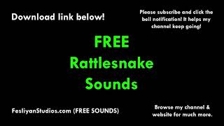 Rattlesnake Free Sound Effect Various Versions [upl. by Ronile]