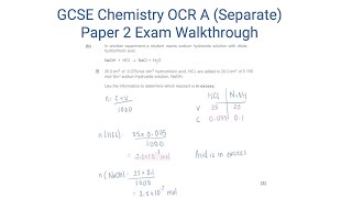 OCR A GCSE Chemistry Paper 2 Exam Walkthrough  Separate Science [upl. by Ardnat]