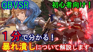 【初心者向け】１分で「暴れ潰し」が分かる動画【GBVSR・Granblue Fantasy Versus RISING・グラブルヴァーサスライジング】 [upl. by Donalt]