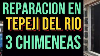 Reparación de 3 chimeneas en Tepeji del Rio Apolo Construye [upl. by Ramhaj]