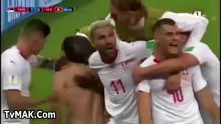 Xherdan Shaqiri GOAL vs Serbia  RTK Comment World Cup 2018 [upl. by Achilles]