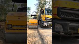 Mini roller amp Dumper working 🤣💯😭 roller jcb dumper tractor [upl. by Hgieleak]