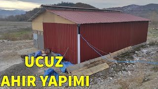 UCUZ AHIR YAPIMI hayvancılık büyükbaş inek dana besi ahıryapımı çiftlik [upl. by Demetri]