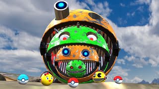 ROBOT PACMAN VS MONSTER PACMAN USE POKEMON MI5 [upl. by Akihsal424]