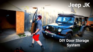 Jeep JK Door Storage Holder  How to make a DIY Mounting Bracket System [upl. by Balcer623]