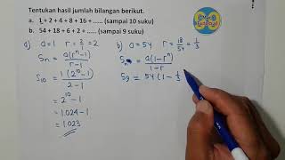 Cara Mudah dan Cepat Menentukan Jumlah n Suku Pertama Deret Geometri Bagian1 [upl. by Aulea]