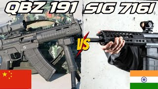 🤔 Indian SIG 716i vs Chinese QBZ191 Is Indias Army Upgraded Enough [upl. by Ardnasirhc]