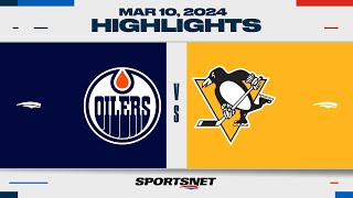 NHL Highlights  Oilers vs Penguins  March 10 2024 [upl. by Augustina]