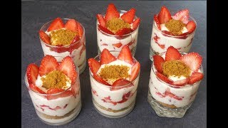 Verrine à la fraise et spéculos quot recette facile quot [upl. by Conroy]