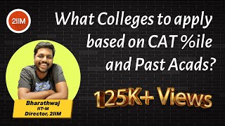 What Colleges to apply based on CAT Percentile and Past Acads [upl. by Eillit626]