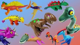 10 Dinosaurs Making Video With Playdoh [upl. by Navoj]