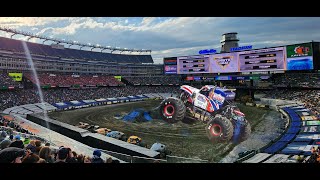 Monster Jam  Gillette Stadium  April 20 2024  Lucas Stabilizer Winning Freestyle Run [upl. by Arodnap]