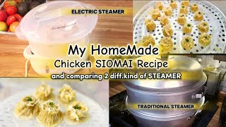 Chicken SIOMAI Recipe using ELECTRIC amp TRADITIONAL steamer  anong pinagkaiba🤔 [upl. by Jelene]